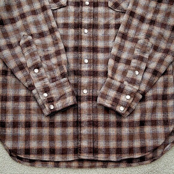 Pendleton VTG High Grade Western Wear 100% Wool Snap Front Plaid Shirt Men's M - Picture 4 of 10